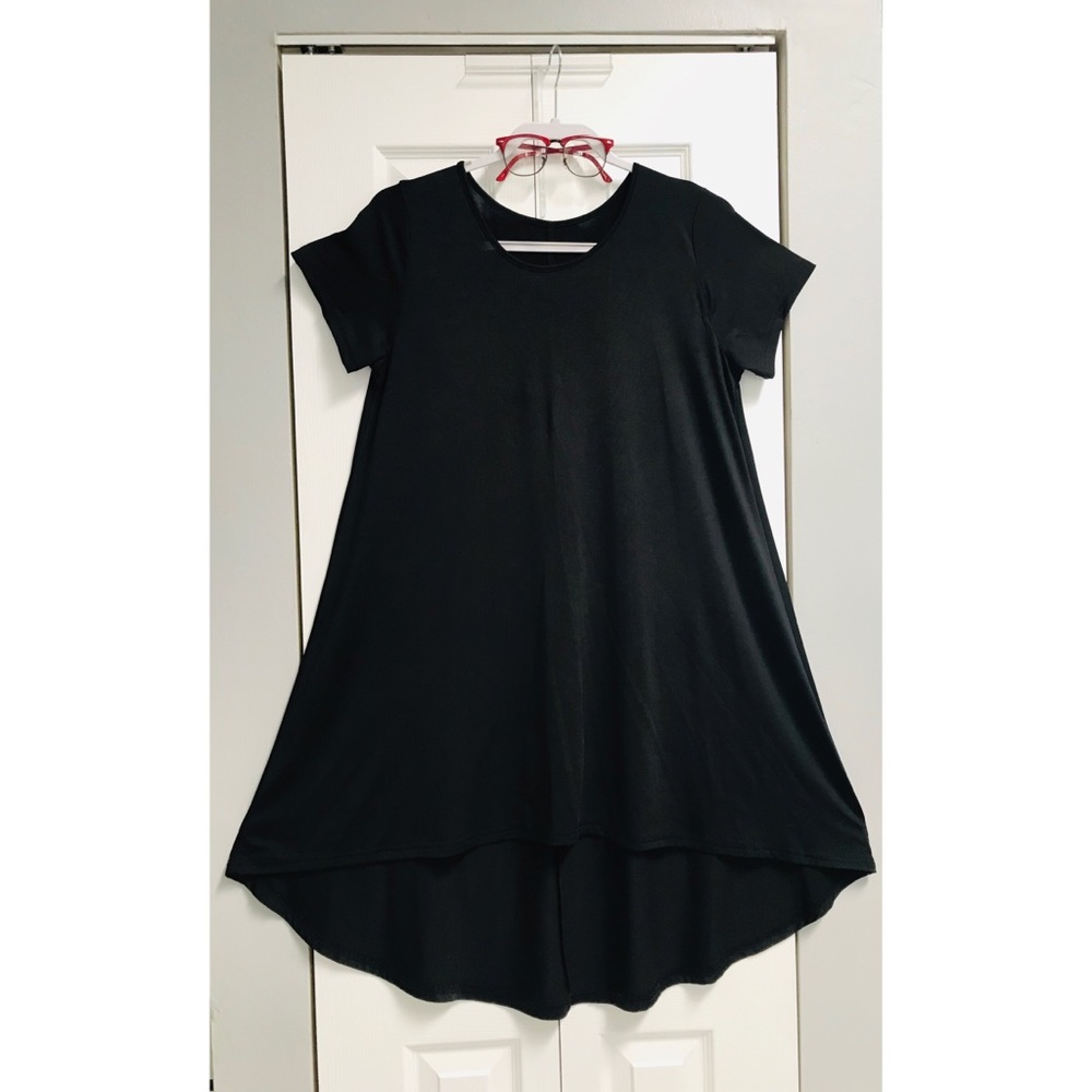 High-low baby doll mini dress